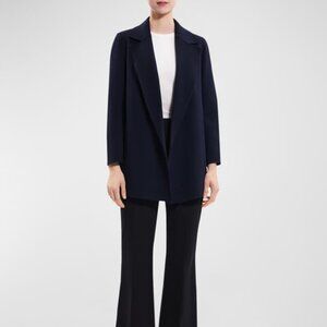 Theory Double-Faced Clairene Jacket in Navy